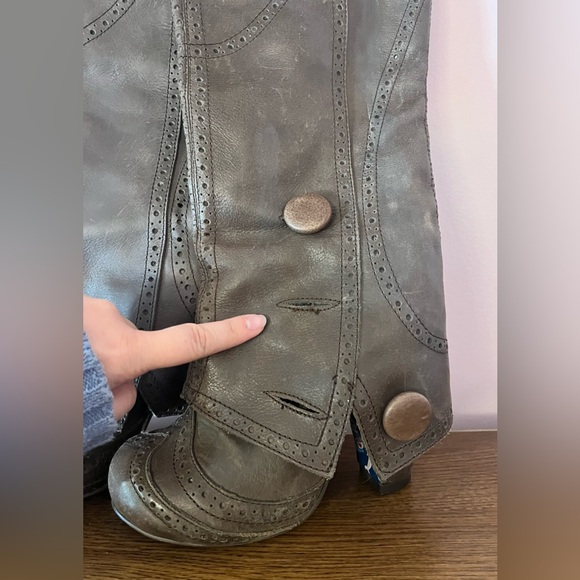 Irregular Choice “Spit Spot” Button boots, Brown, US 6 EU 36.5 - Picture 2 of 9